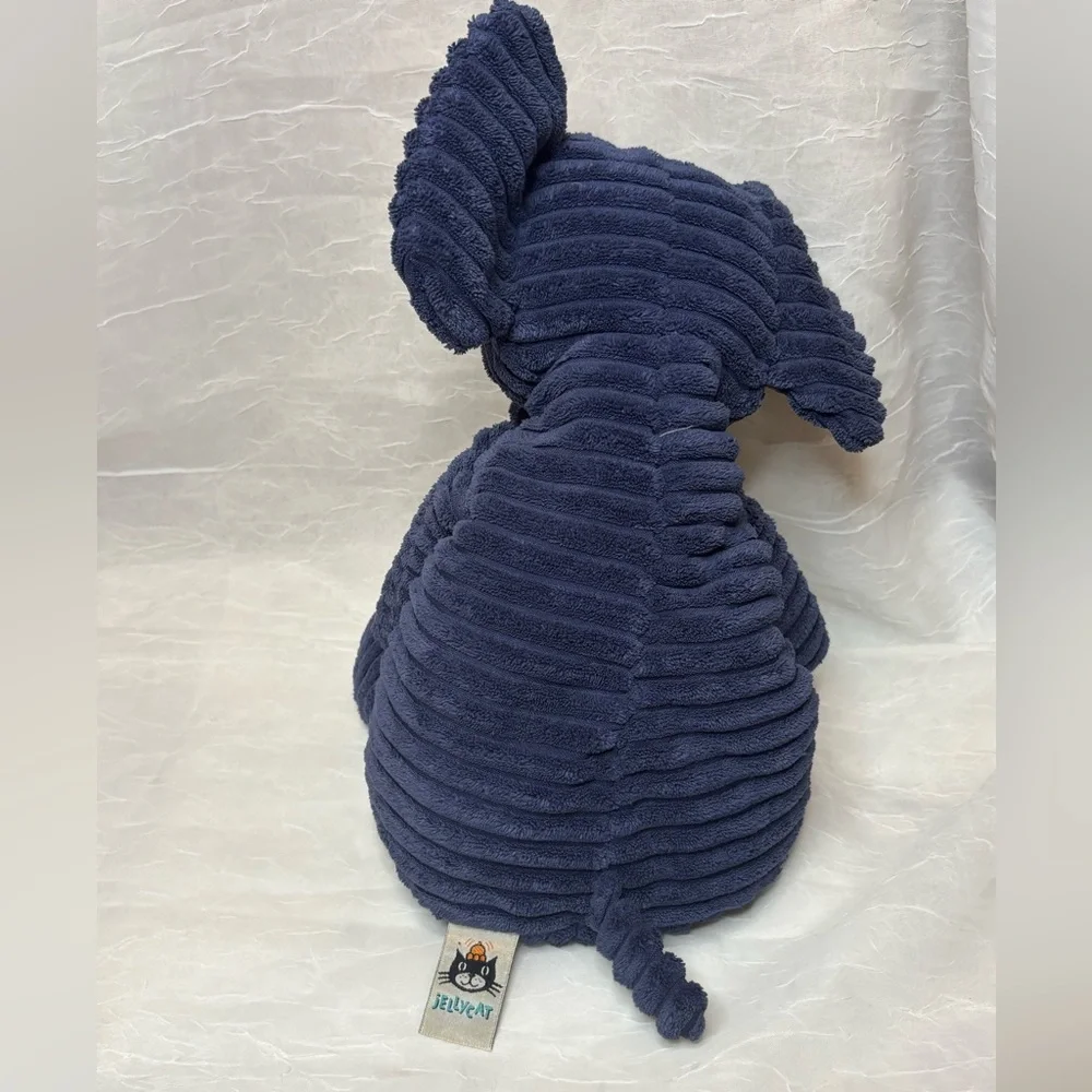 Jellycat Corduroy Navy Elephant Plush with Jellycat journal - Picture 3 of 6